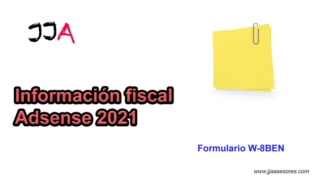 Información fiscal Adsense 2021