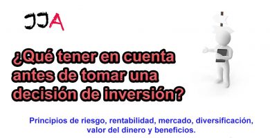 ¿Qué tener en cuenta antes de tomar una decisión de inversión?