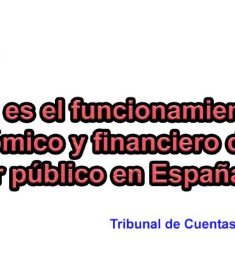 ¿Cuál es el funcionamiento económico y financiero del sector público en España?
